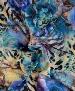 Polyester tulle imprimé