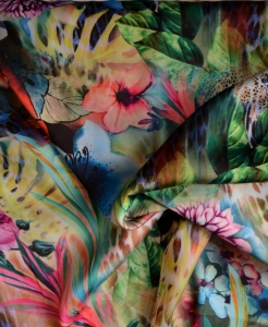 Polyester satin imprimé