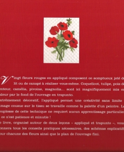 Fleurs rouges en appliqué