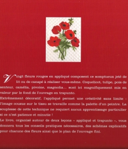 Fleurs rouges en appliqué