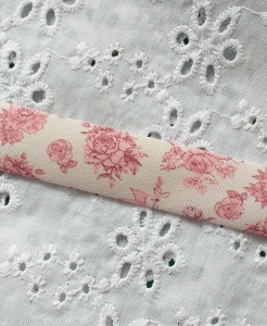 Biais Toile de Jouy rose