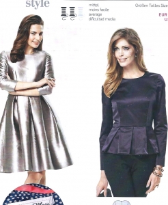 Burda robe et blouse 7034